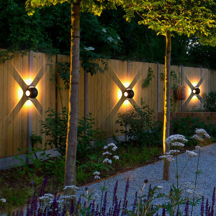 Modern Minimalist Round Square Orb Lens Aluminum LED Wall Sconce Lamp For Garden | Bowlift