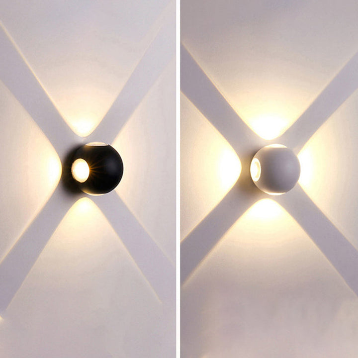 Modern Minimalist Round Square Orb Lens Aluminum LED Wall Sconce Lamp For Garden | Bowlift
