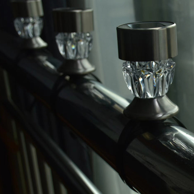 Modern Simplicity Solar Waterproof PP Stainless Steel Diamond Cylinder LED Landscape Lighting Outdoor Light For Garden | Bowlift