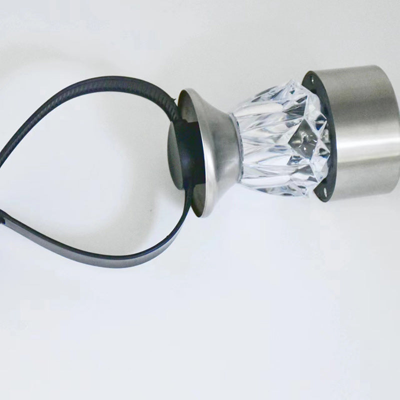 Modern Simplicity Solar Waterproof PP Stainless Steel Diamond Cylinder LED Landscape Lighting Outdoor Light For Garden | Bowlift