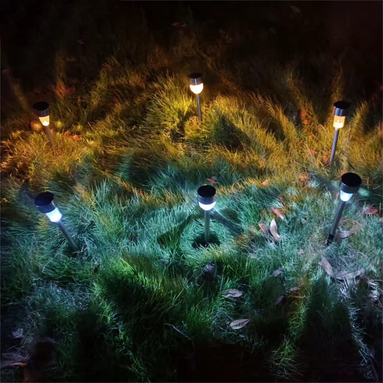 BowLift | Modern simplicity solar waterproof stainless steel cylinder LED landscape lighting outdoor light for the garden