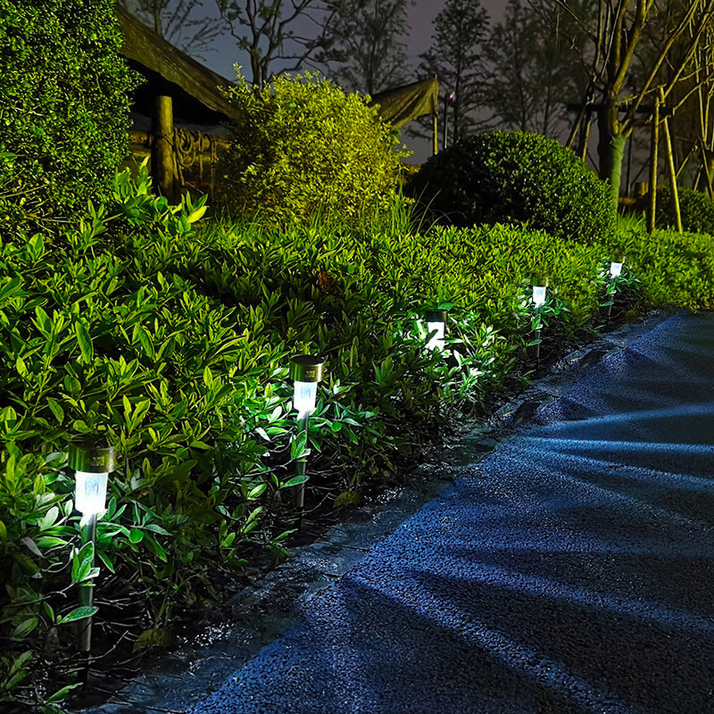 BowLift | Modern simplicity solar waterproof stainless steel cylinder LED landscape lighting outdoor light for the garden