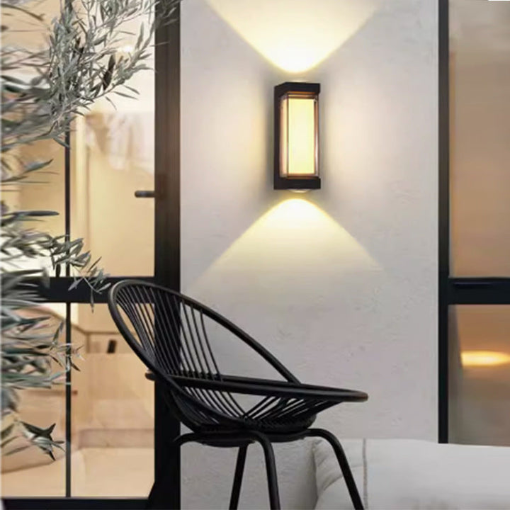 Modern Simplicity Waterproof Aluminum PC Cylinder Cuboid LED Wall Sconce Lamp For Outdoor Patio | Bowlift