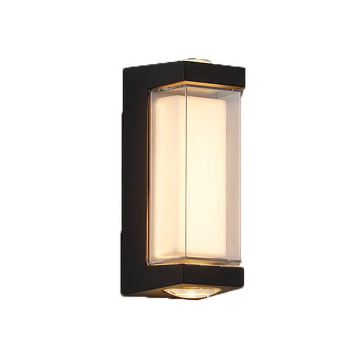 Modern Simplicity Waterproof Aluminum PC Cylinder Cuboid LED Wall Sconce Lamp For Outdoor Patio | Bowlift