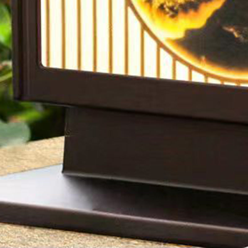 Traditional Chinese Solar Waterproof Aluminum PC Glass Pine Tree Square Cylinder LED Landscape Lighting Outdoor Light For Outdoor Patio | Bowlift