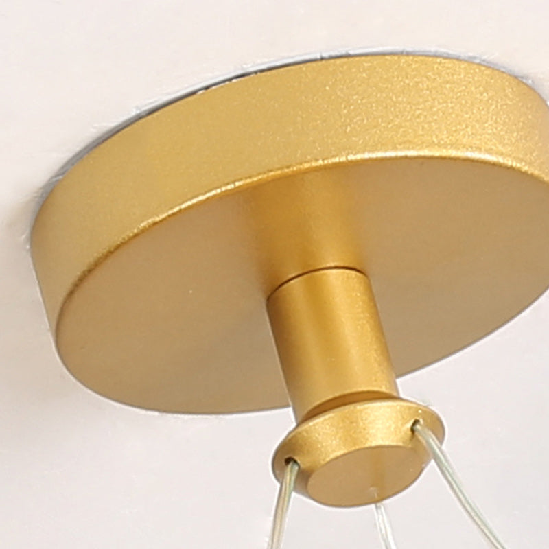 BowLift | Contemporary Nordic Round Metal Silica LED Semi-Flush Mount Ceiling Light for Corridor