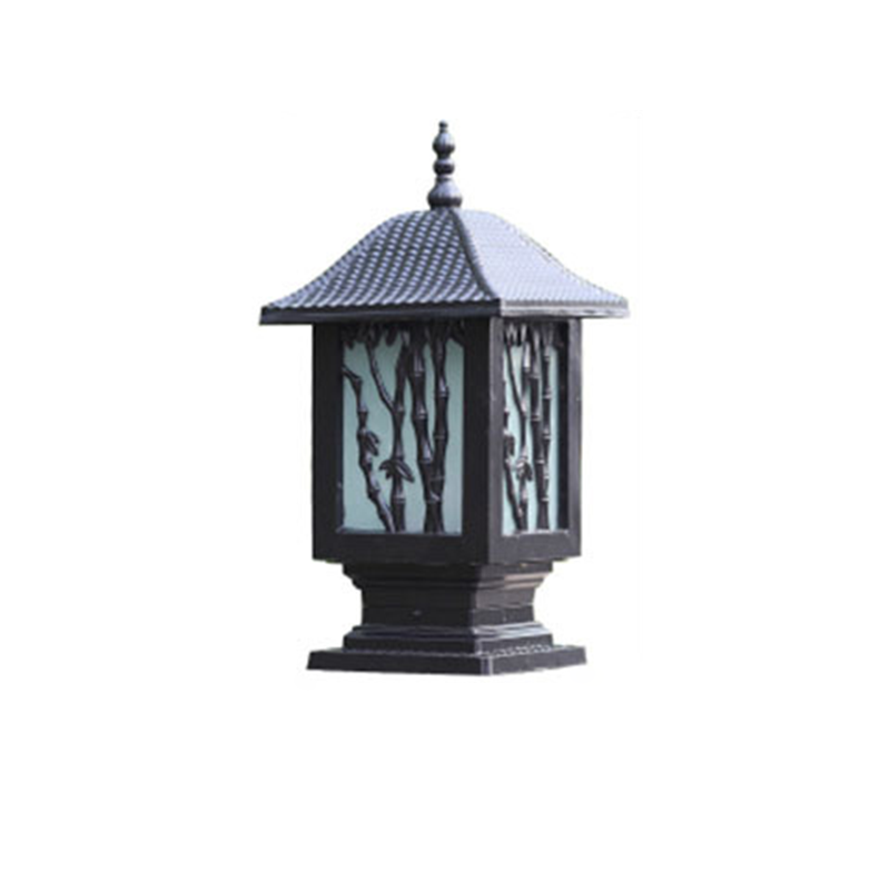 Traditional European Solar Waterproof Aluminum Cylinder Bamboo 1-Light Landscape Lighting Outdoor Light For Garden | Bowlift