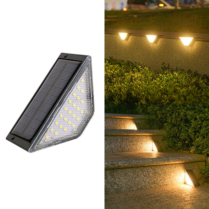 Modern Simplicity Solar Waterproof ABS PS Triangle LED Landscape Lighting Outdoor Light For Outdoor Patio | Bowlift