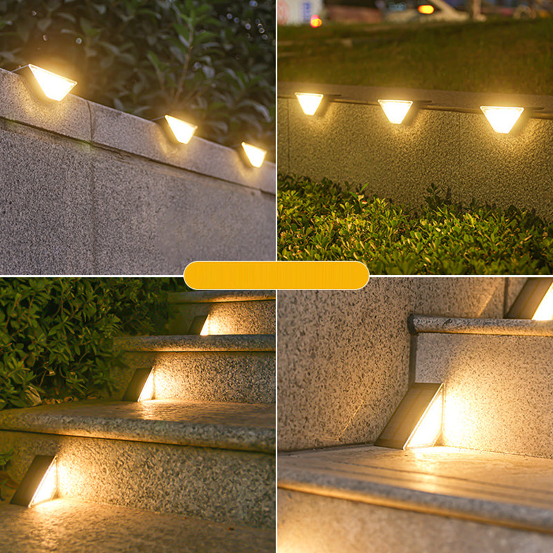Modern Simplicity Solar Waterproof ABS PS Triangle LED Landscape Lighting Outdoor Light For Outdoor Patio | Bowlift