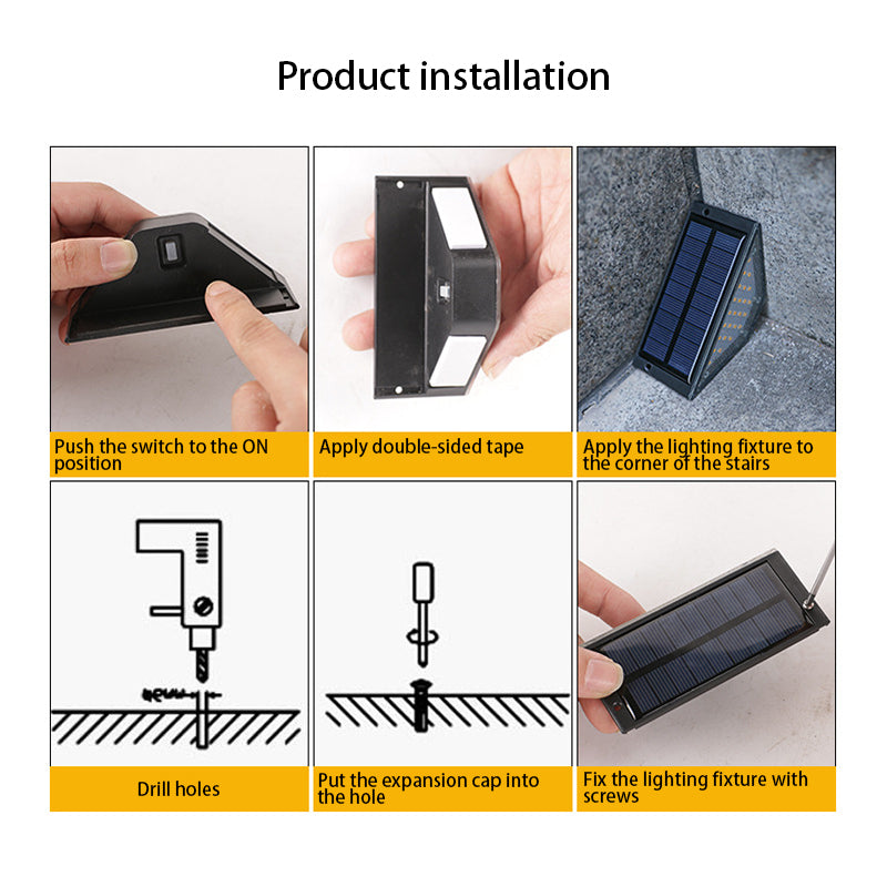 Modern Simplicity Solar Waterproof ABS PS Triangle LED Landscape Lighting Outdoor Light For Outdoor Patio | Bowlift