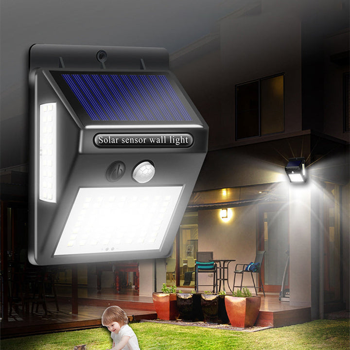 Modern Simplicity Solar Waterproof Motion Sensor ABS Rectangular LED Wall Sconce Lamp For Outdoor Patio | Bowlift