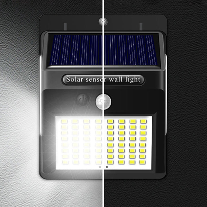 Modern Simplicity Solar Waterproof Motion Sensor ABS Rectangular LED Wall Sconce Lamp For Outdoor Patio | Bowlift