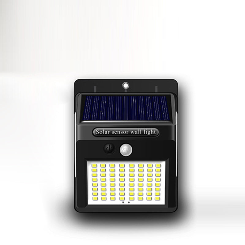 Modern Simplicity Solar Waterproof Motion Sensor ABS Rectangular LED Wall Sconce Lamp For Outdoor Patio | Bowlift