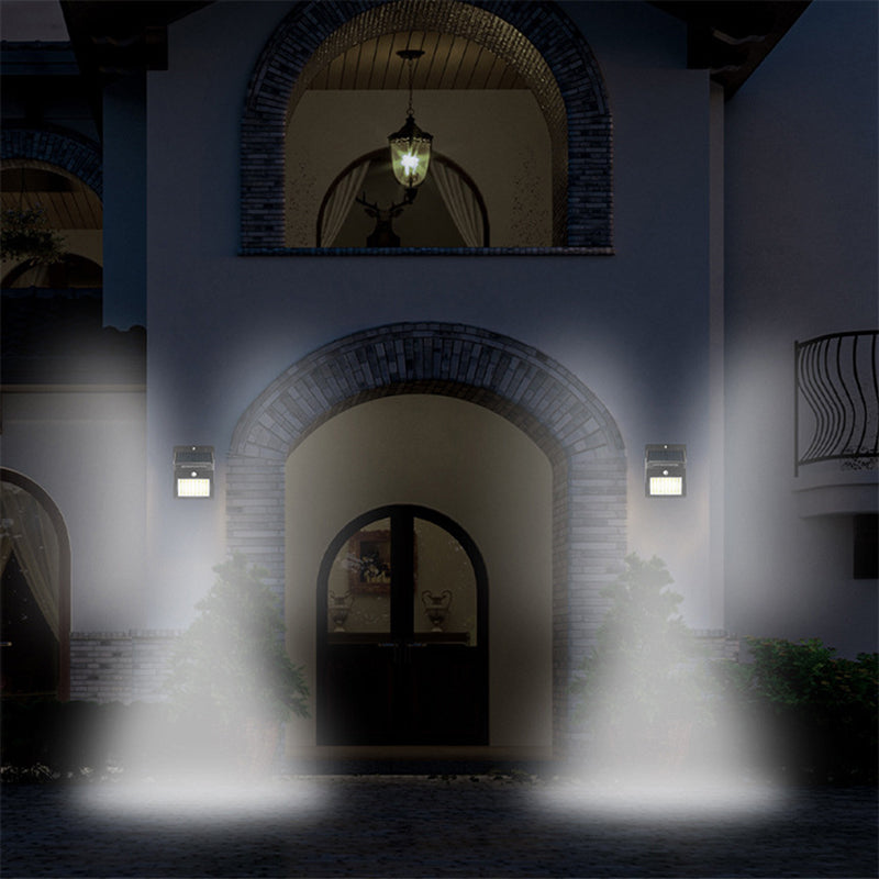 Modern Simplicity Solar Waterproof Motion Sensor ABS Rectangular LED Wall Sconce Lamp For Outdoor Patio | Bowlift
