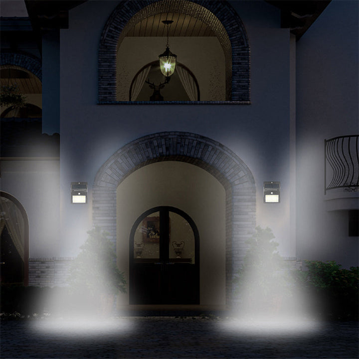 Modern Simplicity Solar Waterproof Motion Sensor ABS Rectangular LED Wall Sconce Lamp For Outdoor Patio | Bowlift