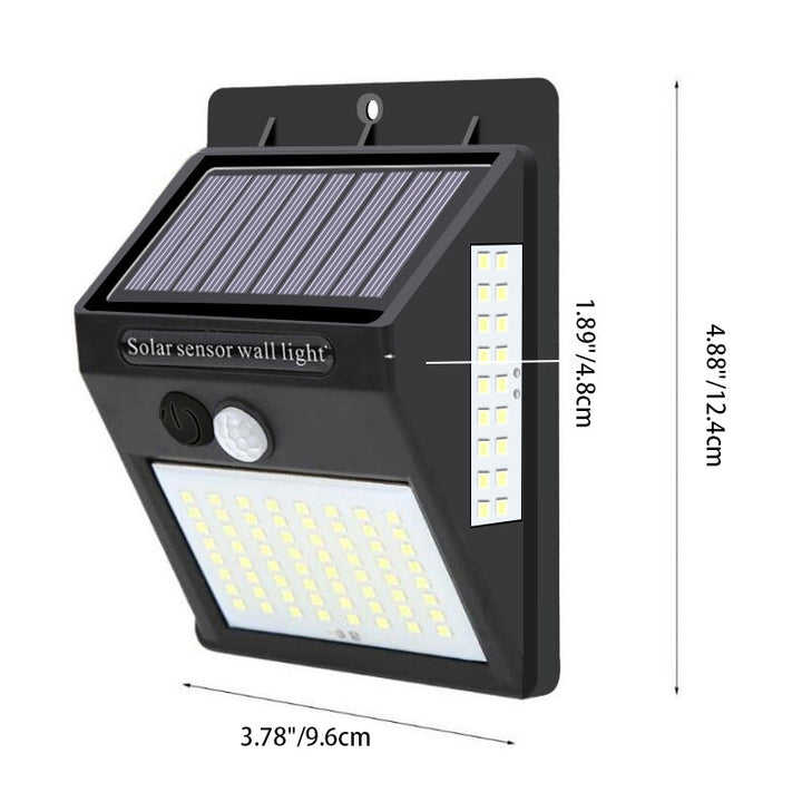 Modern Simplicity Solar Waterproof Motion Sensor ABS Rectangular LED Wall Sconce Lamp For Outdoor Patio | Bowlift