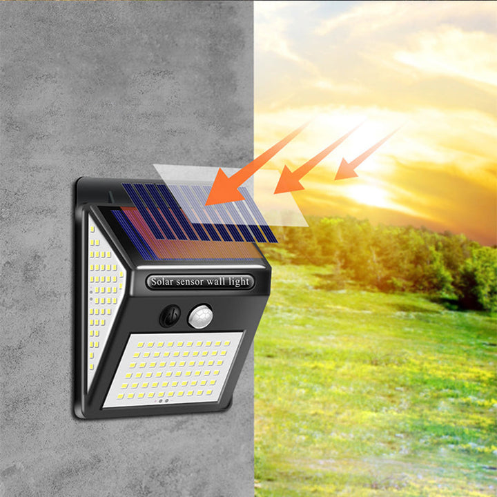 Modern Simplicity Solar Waterproof Motion Sensor ABS Rectangular LED Wall Sconce Lamp For Outdoor Patio | Bowlift