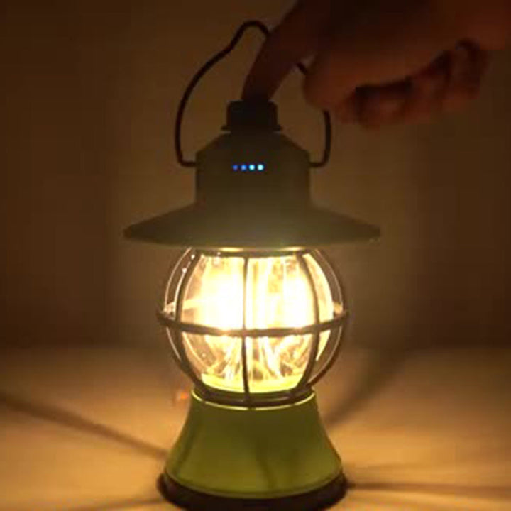 Contemporary Retro Waterproof Rechargeable/Battery ABS PS PP Steel Lantern Hanging LED Table Lamp Outdoor Light For Garden | Bowlift