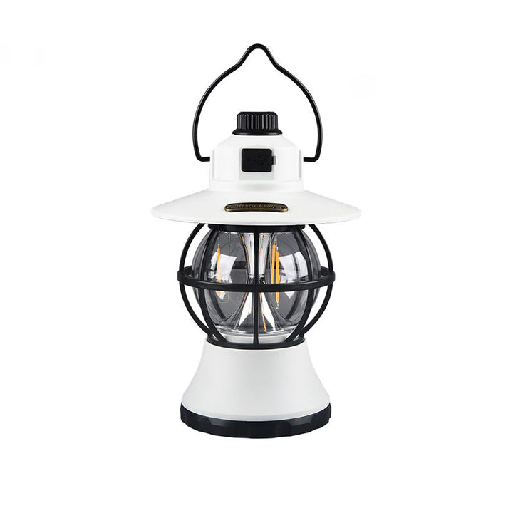 Contemporary Retro Waterproof Rechargeable/Battery ABS PS PP Steel Lantern Hanging LED Table Lamp Outdoor Light For Garden | Bowlift