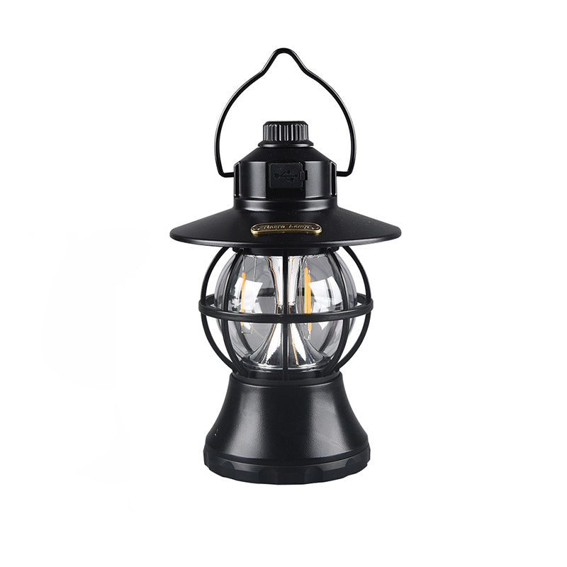 Contemporary Retro Waterproof Rechargeable/Battery ABS PS PP Steel Lantern Hanging LED Table Lamp Outdoor Light For Garden | Bowlift