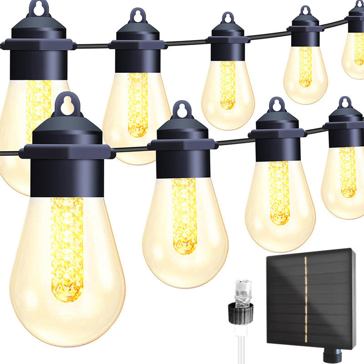BowLift | Modern Art Deco Solar Waterproof Copper PVC 15-Bulb LED String Light Outdoor Light For Garden