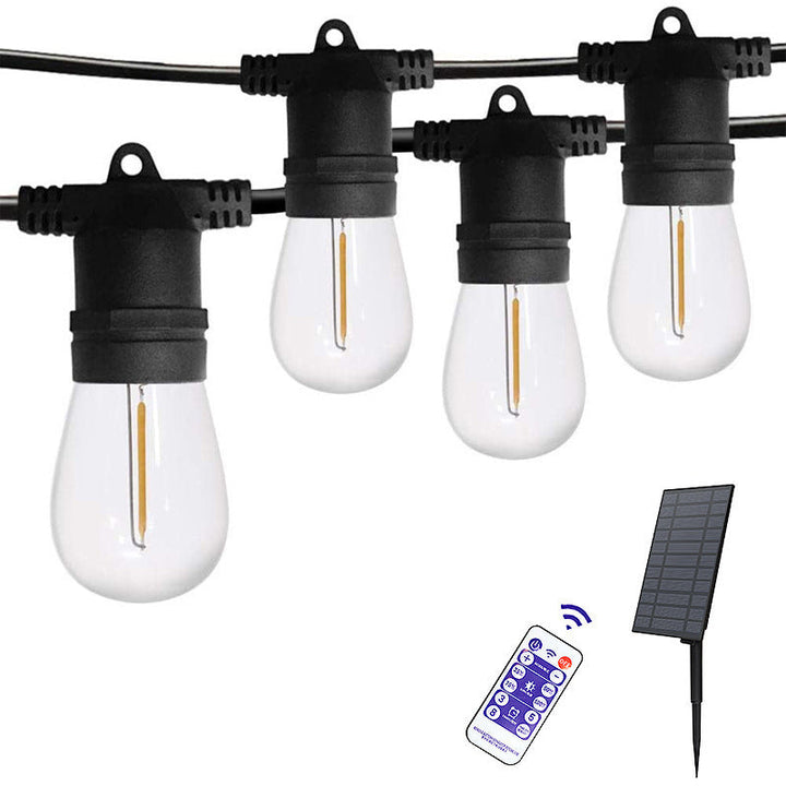 BowLift | Modern Art Deco Solar Waterproof Copper PVC 15-Bulb LED String Light Outdoor Light For Garden