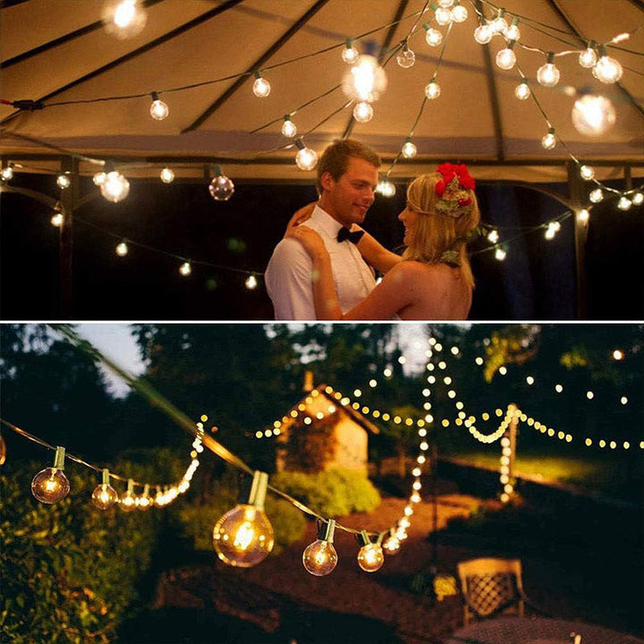 BowLift | Modern Art Deco Solar Waterproof Copper PVC 15-Bulb LED String Light Outdoor Light For Garden
