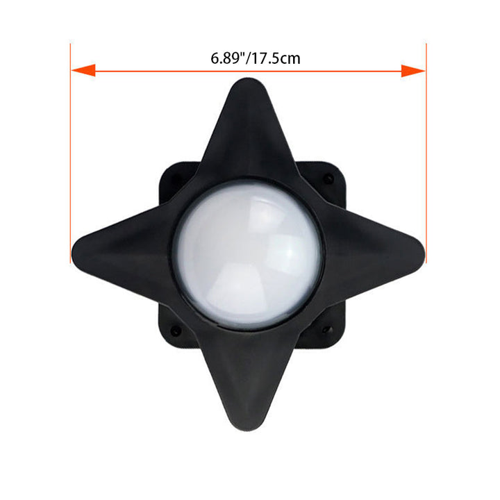 Contemporary Creative Waterproof Aluminum Acrylic PC Cross Star LED Wall Sconce Lamp For Outdoor Patio | Bowlift