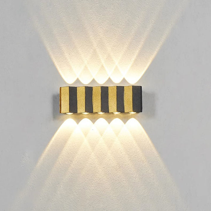 Modern Simplicity Waterproof Aluminum Rectangular Bent Up And Down LED Wall Sconce Lamp For Outdoor Patio | Bowlift
