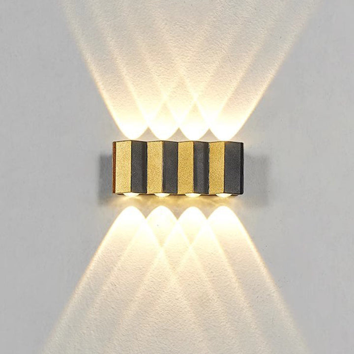 Modern Simplicity Waterproof Aluminum Rectangular Bent Up And Down LED Wall Sconce Lamp For Outdoor Patio | Bowlift