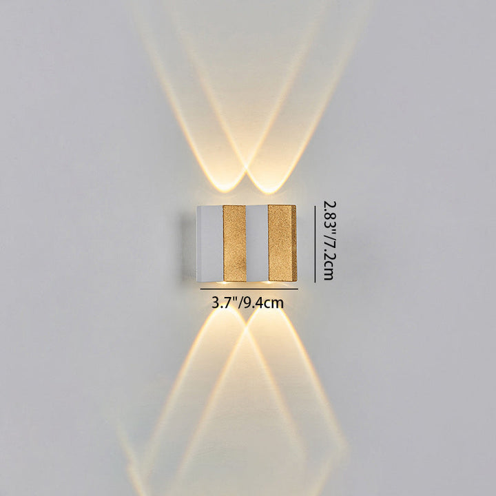 Modern Simplicity Waterproof Aluminum Rectangular Bent Up And Down LED Wall Sconce Lamp For Outdoor Patio | Bowlift