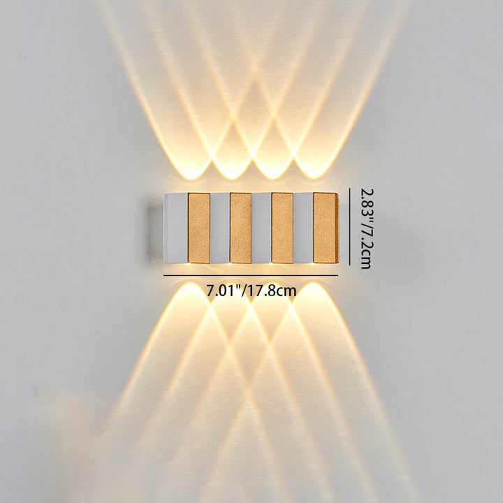 Modern Simplicity Waterproof Aluminum Rectangular Bent Up And Down LED Wall Sconce Lamp For Outdoor Patio | Bowlift