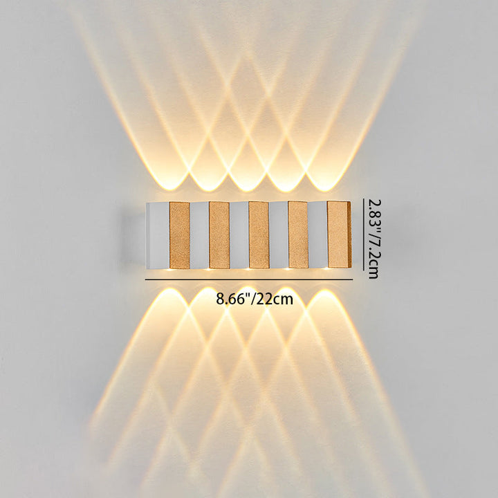 Modern Simplicity Waterproof Aluminum Rectangular Bent Up And Down LED Wall Sconce Lamp For Outdoor Patio | Bowlift