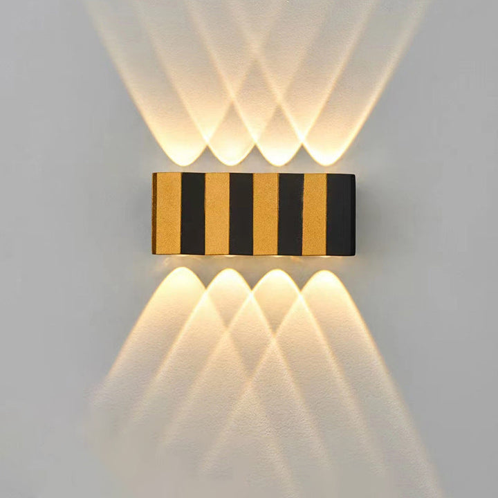 Modern Simplicity Waterproof Aluminum Rectangular Bent Up And Down LED Wall Sconce Lamp For Outdoor Patio | Bowlift