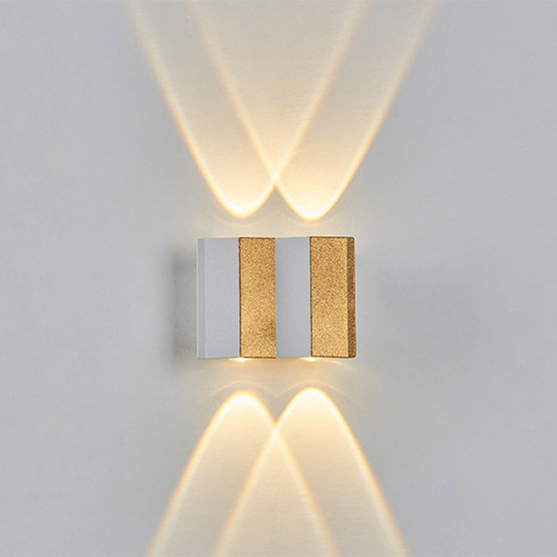Modern Simplicity Waterproof Aluminum Rectangular Bent Up And Down LED Wall Sconce Lamp For Outdoor Patio | Bowlift