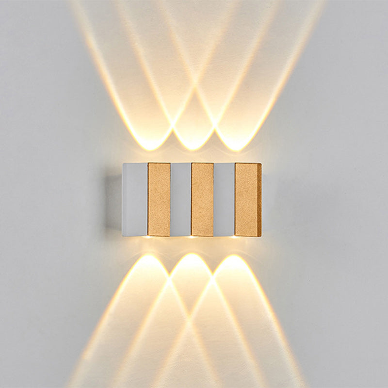 Modern Simplicity Waterproof Aluminum Rectangular Bent Up And Down LED Wall Sconce Lamp For Outdoor Patio | Bowlift