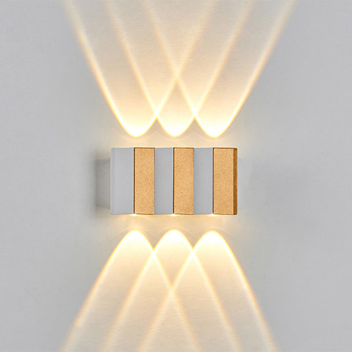 Modern Simplicity Waterproof Aluminum Rectangular Bent Up And Down LED Wall Sconce Lamp For Outdoor Patio | Bowlift