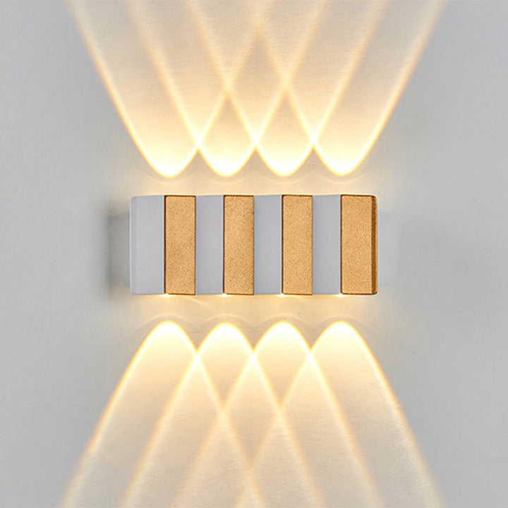 Modern Simplicity Waterproof Aluminum Rectangular Bent Up And Down LED Wall Sconce Lamp For Outdoor Patio | Bowlift