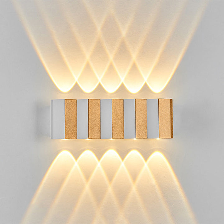 Modern Simplicity Waterproof Aluminum Rectangular Bent Up And Down LED Wall Sconce Lamp For Outdoor Patio | Bowlift