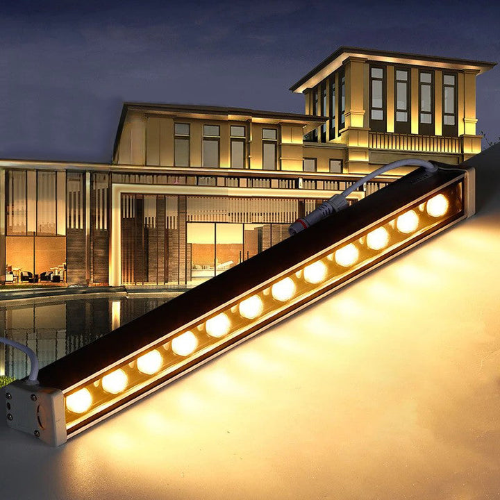 Modern Simplicity Waterproof Aluminum Reinforced Glass Strip Rectangular LED Wall Sconce Lamp For Outdoor Patio | Bowlift