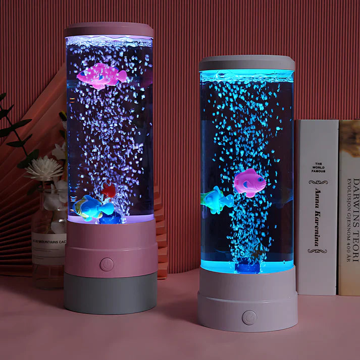 BowLift | Luminava Bubble Fish Lamp | Calming Bubble Light Show | LED 500 Lumen | For Relaxation & Ambiance