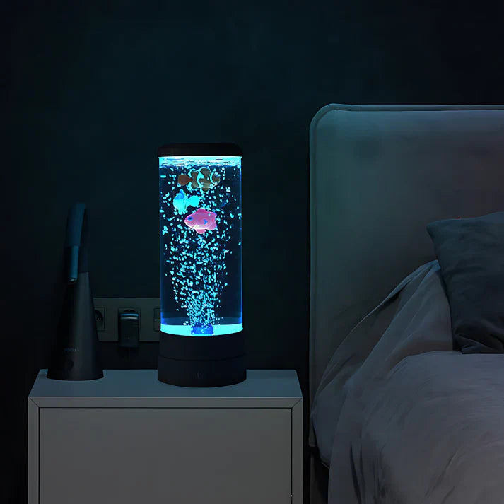 BowLift | Luminava Bubble Fish Lamp | Calming Bubble Light Show | LED 500 Lumen | For Relaxation & Ambiance