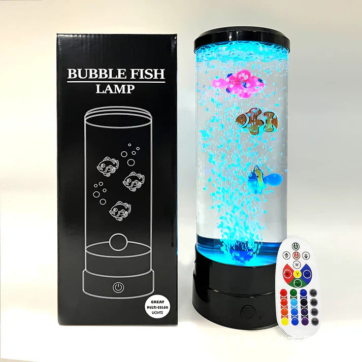BowLift | Luminava Bubble Fish Lamp | Calming Bubble Light Show | LED 500 Lumen | For Relaxation & Ambiance