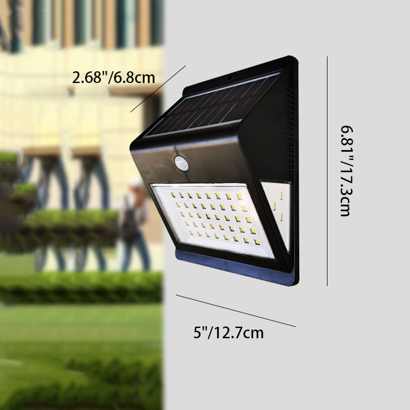 Modern Simplicity Solar Waterproof Triangle ABS PC Human Sensor LED Wall Sconce Lamp Outdoor Light For Outdoor Patio | Bowlift