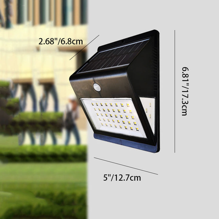 Modern Simplicity Solar Waterproof Triangle ABS PC Human Sensor LED Wall Sconce Lamp Outdoor Light For Outdoor Patio | Bowlift
