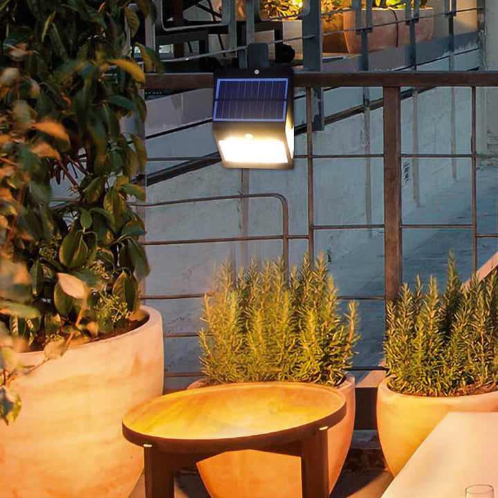 Modern Simplicity Solar Waterproof Triangle ABS PC Human Sensor LED Wall Sconce Lamp Outdoor Light For Outdoor Patio | Bowlift