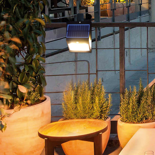 Modern Simplicity Solar Waterproof Triangle ABS PC Human Sensor LED Wall Sconce Lamp Outdoor Light For Outdoor Patio | Bowlift