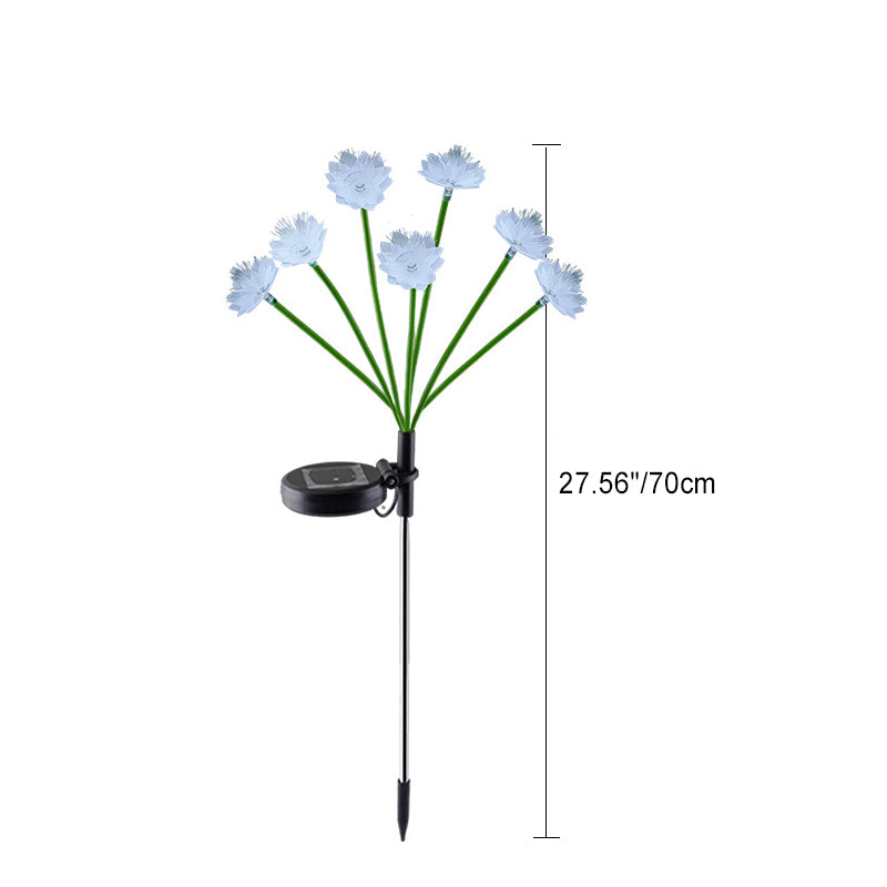 Modern Art Deco Solar Waterproof Stainless Steel Fiber Optic ABS Silica Sakura Mushroom LED Outdoor Light Landscape Lighting For Garden | Bowlift
