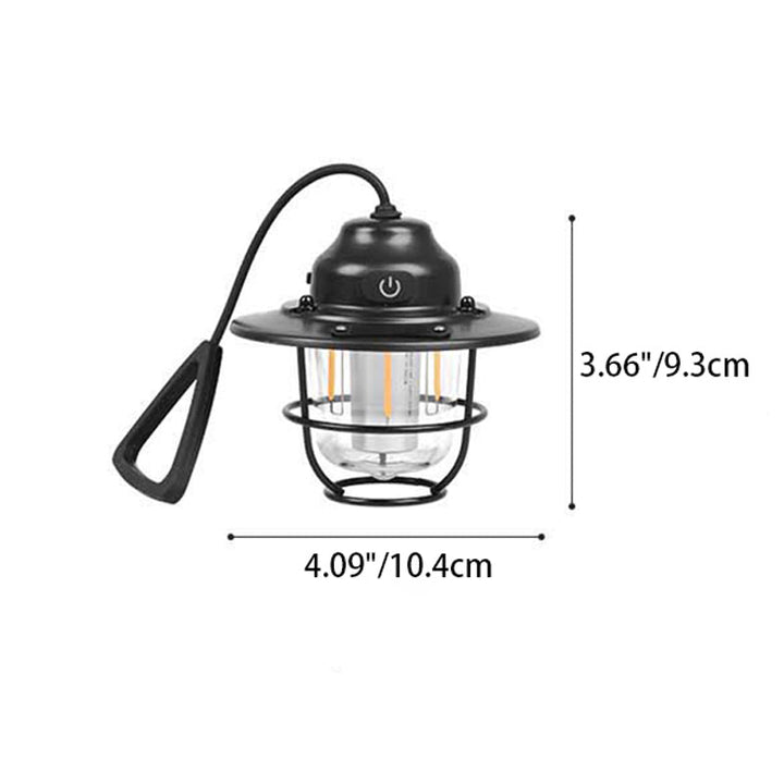 Contemporary Retro Rechargeable Waterproof Iron Silica ABS PC Strobile LED Outdoor Light For Garden | Bowlift