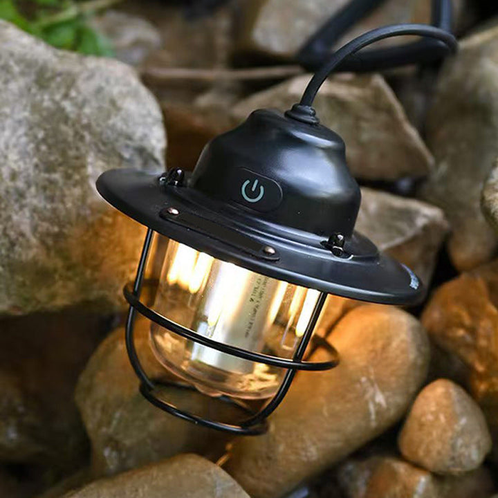 Contemporary Retro Rechargeable Waterproof Iron Silica ABS PC Strobile LED Outdoor Light For Garden | Bowlift